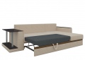 Угловой диван «Атланта М» бежевый вельвет белый от компании «Фран мебель» – 2 фото
