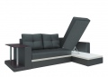 Угловой диван «Атланта М» черный белый от компании «Фран мебель» – 3 фото
