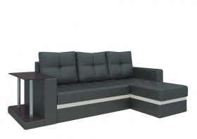 Угловой диван «Атланта М» черный