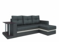 Угловой диван «Атланта М» черный белый от компании «Фран мебель» – 1 фото