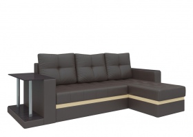 Угловой диван «Атланта М» коричневый