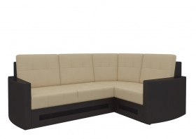 Угловой диван «Белла» бежево-коричневая