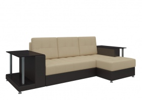 Угловой диван «Даллас» бежево-коричневый
