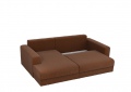 Угловой диван «Майами» коричневая рогожка белый от компании «Фран мебель» – 2 фото