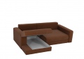 Угловой диван «Майами» коричневая рогожка белый от компании «Фран мебель» – 3 фото