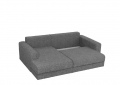 Угловой диван «Майами» серая рогожка белый от компании «Фран мебель» – 2 фото