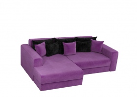 Угловой диван «Майами» фиолетовый вельвет