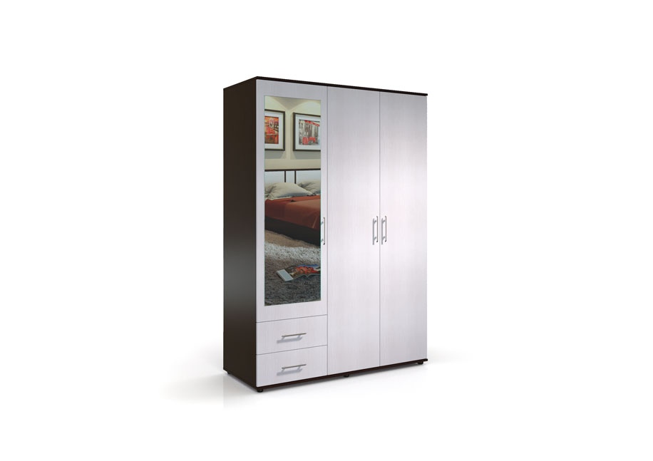 Шкаф СВ-476 «Милена» (Джоконда) венге/крем белый от компании «Фран мебель» – 1 фото