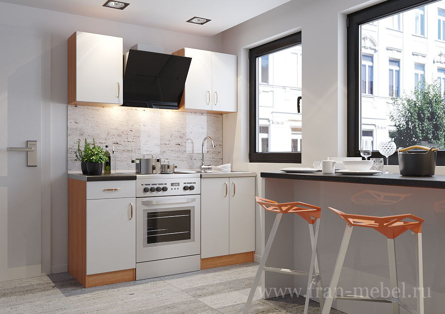 Кухня «София 4» (Бостон) белый от компании «Фран мебель» – 1 фото