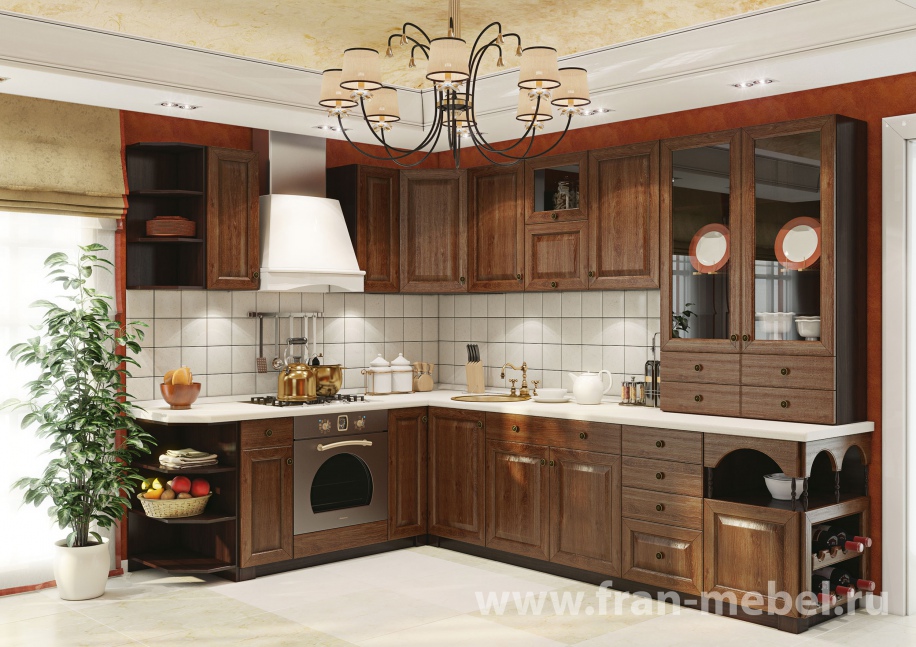 Кухонная система «Юлия» дуб мореный белый от компании «Фран мебель» – 1 фото