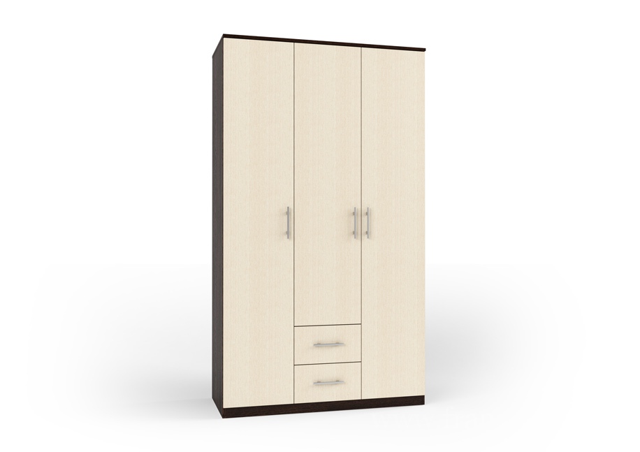 Шкаф 3х-дверный для одежды «Румба» белый от компании «Фран мебель» – 1 фото