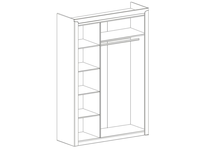 Шкаф 3х-дверный «Соренто» дуб бонифаций белый от компании «Фран мебель» – 3 фото
