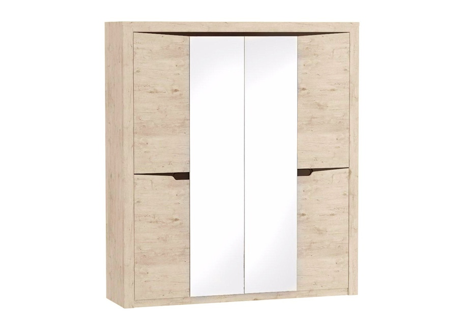 Шкаф 4х-дверный «Соренто» дуб бонифаций белый от компании «Фран мебель» – 1 фото