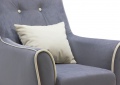 Кресло отдыха «Муссон» Velutto 32, Velutto 01 белый от компании «Фран мебель» – 4 фото
