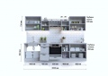 Кухня «Арина 5» (Бланка) белый от компании «Фран мебель» – 3 фото