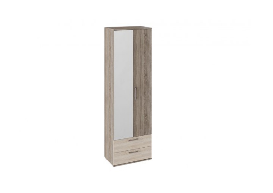 Шкаф комбинированный «Марта» (сонома трюфель/сонома) белый от компании «Фран мебель» – 1 фото