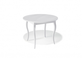 Стол обеденный Kenner 1000С белый/стекло белое глянец
