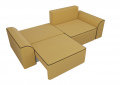 Прямой диван «Вилсон» (вельвет/желтый) белый от компании «Фран мебель» – 6 фото
