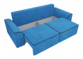 Прямой диван «Вилсон» (велюр/голубой) белый от компании «Фран мебель» – 8 фото