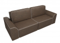 Прямой диван «Вилсон» (рогожка/коричневый) белый от компании «Фран мебель» – 2 фото