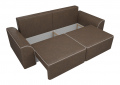 Прямой диван «Вилсон» (рогожка/коричневый) белый от компании «Фран мебель» – 8 фото