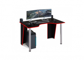 Стол компьютерный КСТ-18 (черный/красный)