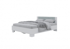 Кровать «Nova» 1,4 (белый/бетон)