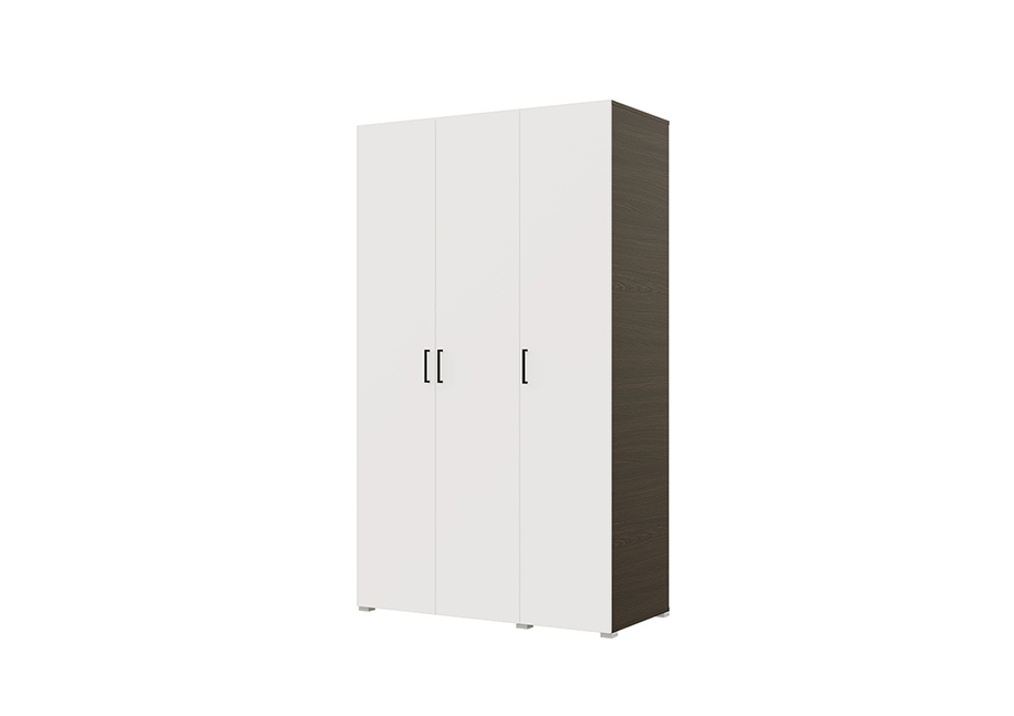 Шкаф 3 ств 1200 (Венге/белый) белый от компании «Фран мебель» – 1 фото