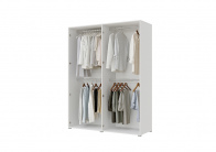 Шкаф 4 ств 1800 (Белый/бетон) белый от компании «Фран мебель» – 2 фото