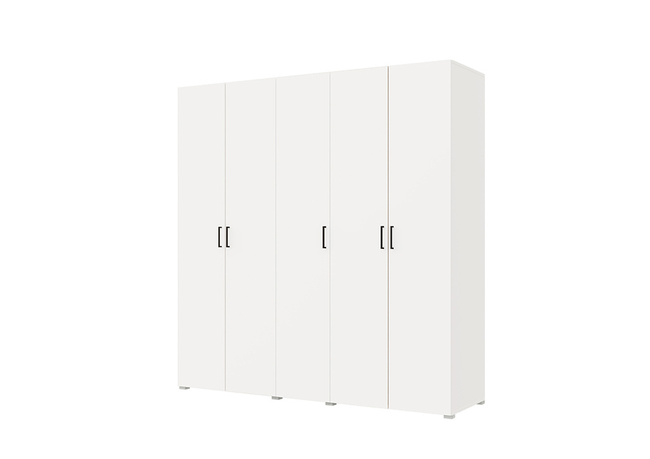 Шкаф 5 ств 2500 (Белый) белый от компании «Фран мебель» – 1 фото