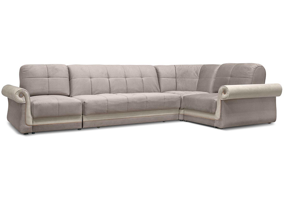 Угловой модульный диван «Турин 5» белый от компании «Фран мебель» – 1 фото