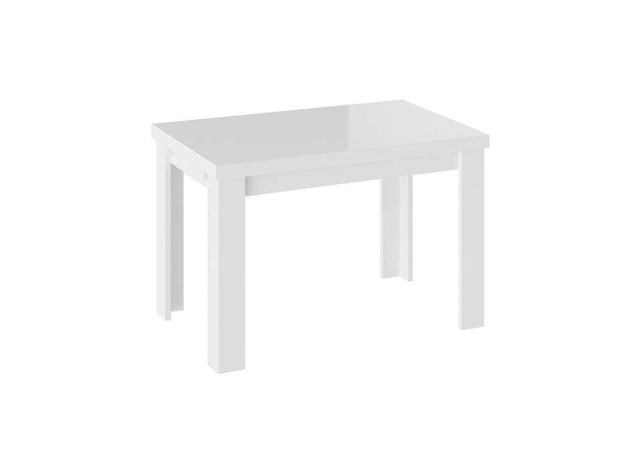 Стол «Норман» тип 1 (Белый/Стекло белый глянец) белый от компании «Фран мебель» – 1 фото