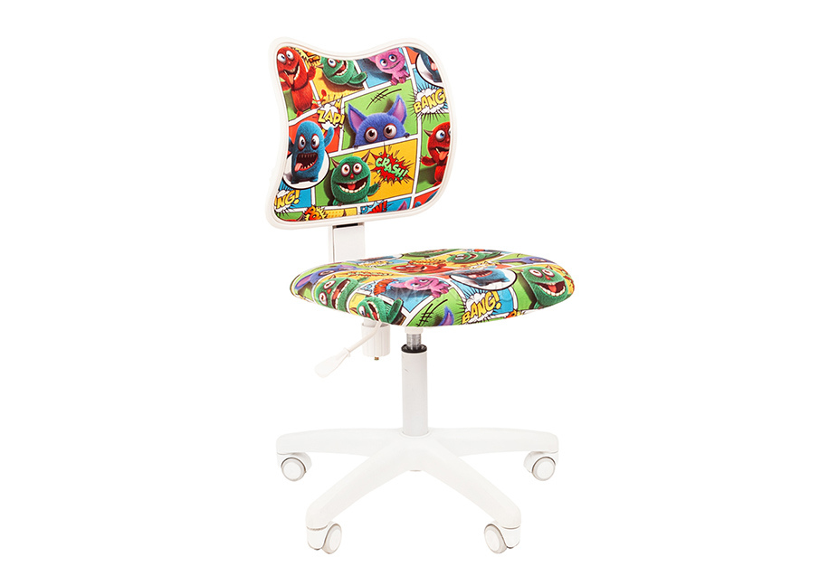 Кресло CHAIRMAN KIDS 102 (ткань монстры) белый от компании «Фран мебель» – 1 фото
