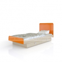 Кровать «Жили-были» (Андрея) дуб сонома/оранжевый